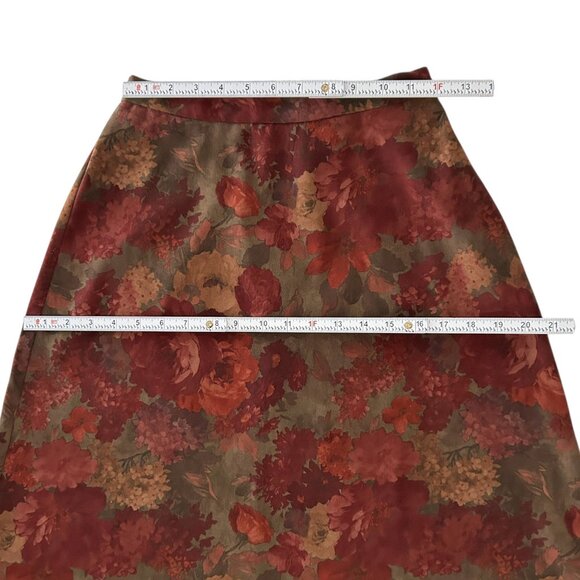 Chadwicks Vintage 90s Dark Romance Fall Garden Western Floral Maxi Skirt (4) - Picture 13 of 16